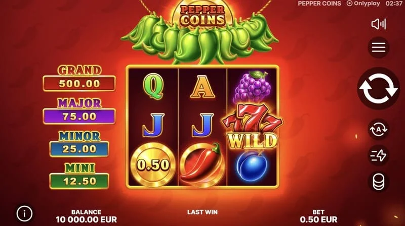 Pepper Coins – Wild-symbol på hjulene
